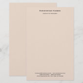 Professioneel Modern Minimalistisch Eenvoudig Linn Briefpapier (Voorkant / Achterkant)