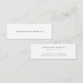 Professioneel, modern, minimalistisch, eenvoudig mini visitekaartje (Voorkant / Achterkant)