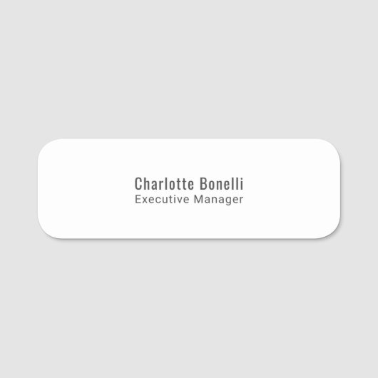 Professioneel Modern Minimalistisch Eenvoudig Naamplaatje (Voorkant)