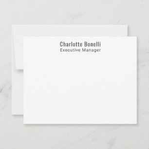 Professioneel Modern Minimalistisch Eenvoudig Notitiekaartje