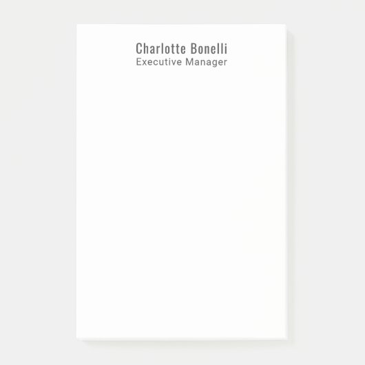 Professioneel Modern Minimalistisch Eenvoudig Post-it® Notes (Voorkant)