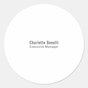 Professioneel Modern Minimalistisch Eenvoudig Ronde Sticker