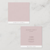 Professioneel, modern, minimalistisch, eenvoudig vierkante visitekaartje (Voorkant / Achterkant)