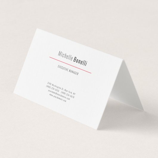 Professioneel Modern Minimalistisch Eenvoudig Visitekaartje (Voorkant)