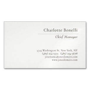 Professioneel Modern Minimalistisch Effen Beige Kl Magnetisch Visitekaartje