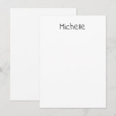 Professioneel Modern Minimalistisch Eigen Naam Notitiekaartje (Voorkant / Achterkant)
