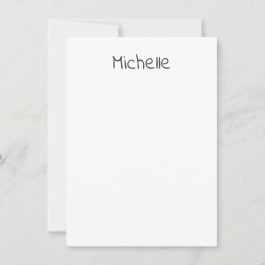 Professioneel Modern Minimalistisch Eigen Naam Notitiekaartje (Voorkant)