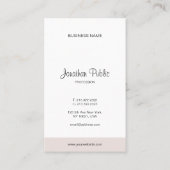 Professioneel Modern Minimalistisch Elegant Script Visitekaartje (Achterkant)