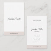 Professioneel Modern Minimalistisch Elegant Script Visitekaartje (Voorkant / Achterkant)