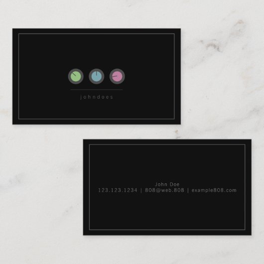 Professioneel, modern, minimalistisch geluid visitekaartje (Voorkant / Achterkant)