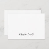 Professioneel, modern, minimalistisch handschrift bedankkaart (Voorkant / Achterkant)