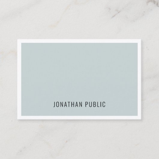 Professioneel Modern Minimalistisch Koel Blauw Gro Visitekaartje (Voorkant)