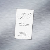 Professioneel modern minimalistisch monogram magnetisch visitekaartje (Voorbeeld)