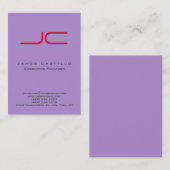 Professioneel modern minimalistisch monogram visitekaartje (Voorkant / Achterkant)