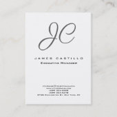 Professioneel modern minimalistisch monogram visitekaartje (Voorkant)