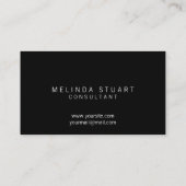 Professioneel modern minimalistisch monogram visitekaartje (Achterkant)
