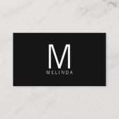 Professioneel modern minimalistisch monogram visitekaartje (Voorkant)