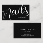 Professioneel modern minimalistisch nagelsalon visitekaartje (Voorkant / Achterkant)