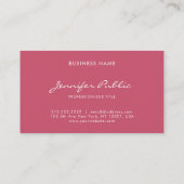 Professioneel Modern Minimalistisch Ontwerp Rode S Visitekaartje (Achterkant)