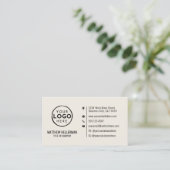 Professioneel Modern Minimalistisch QR Code Logo C Visitekaartje (Staand voorkant)
