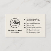 Professioneel Modern Minimalistisch QR Code Logo C Visitekaartje (Voorkant)