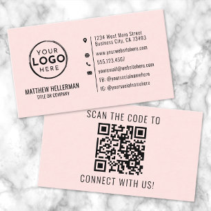 Professioneel Modern Minimalistisch QR Code Logo R Visitekaartje