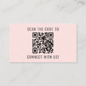 Professioneel Modern Minimalistisch QR Code Logo R Visitekaartje (Achterkant)