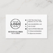 Professioneel Modern Minimalistisch QR Code Logo Visitekaartje (Voorkant)