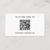 Professioneel Modern Minimalistisch QR Code Logo Visitekaartje (Achterkant)