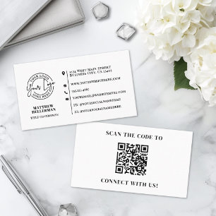 Professioneel Modern Minimalistisch QR Code Logo Visitekaartje