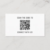 Professioneel Modern Minimalistisch QR-code Logo Visitekaartje (Achterkant)