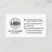 Professioneel Modern Minimalistisch QR-code Logo Visitekaartje (Voorkant)