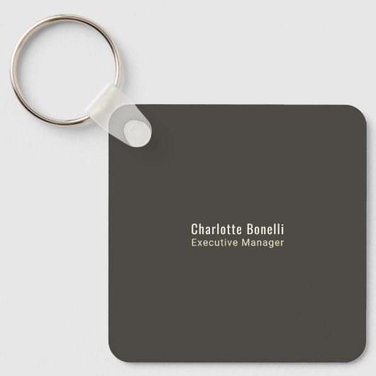 Professioneel Modern Minimalistisch Rond Hoekontwe Sleutelhanger (Voorkant)