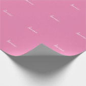 Professioneel modern minimalistisch roze cadeaupapier (Hoek)
