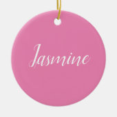 Professioneel modern minimalistisch roze keramisch ornament (Voorkant)