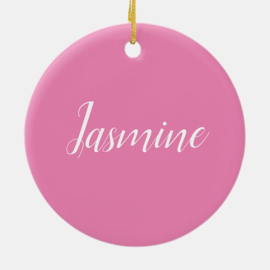 Professioneel modern minimalistisch roze keramisch ornament (Achterkant)