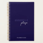 Professioneel Modern Minimalistisch Script Marine  Planner (Voorkant)