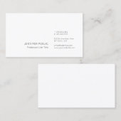 Professioneel, modern, minimalistisch wit vlak visitekaartje (Voorkant / Achterkant)