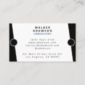 Professioneel Modern Minimalistisch Wit & Zwart Visitekaartje (Achterkant)