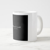 Professioneel, modern minimalistisch zwart grijs grote koffiekop (Voorkant rechts)