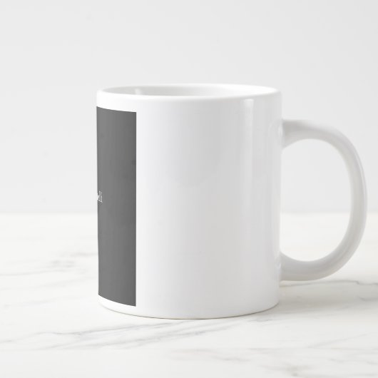 Professioneel, modern minimalistisch zwart grijs grote koffiekop (Rechts)