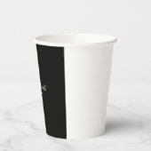 Professioneel, modern minimalistisch zwart grijs papieren bekers (Links)