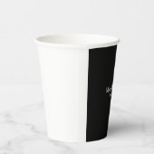 Professioneel, modern minimalistisch zwart grijs papieren bekers (Rechts)