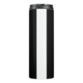 Professioneel, modern minimalistisch zwart grijs thermosbeker (Achterkant)