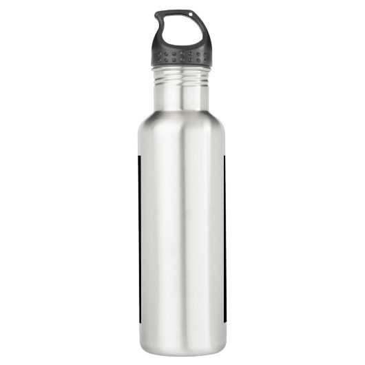 Professioneel, modern minimalistisch zwart grijs waterfles  (Achterkant)