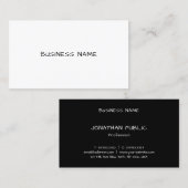 Professioneel Modern Minimalistisch Zwart Wit Eenv Visitekaartje (Voorkant / Achterkant)