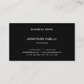 Professioneel Modern Minimalistisch Zwart Wit Eenv Visitekaartje (Achterkant)