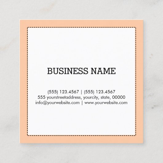 Professioneel, modern, modern vierkante visitekaartje (Achterkant)