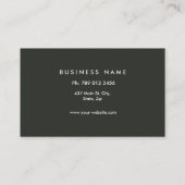 Professioneel, modern monogram blauw en wit visitekaartje (Achterkant)