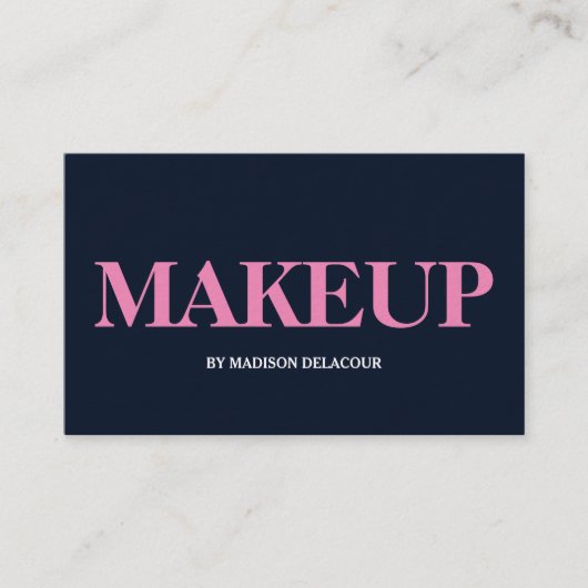 Professioneel, modern monogram blauw en wit visitekaartje (Voorkant)